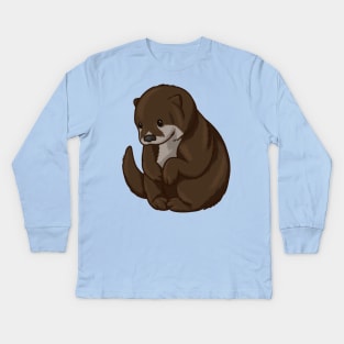 Baby Otter Kids Long Sleeve T-Shirt